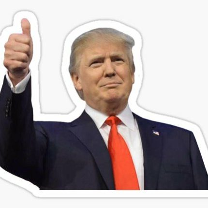 2020 TRUMP THUMBS UP STICKER