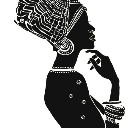 2 African Faces Africa Decal 03