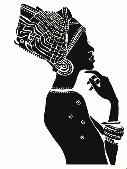 2 African Faces Africa Decal 03