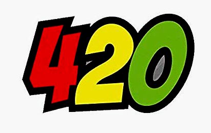 420 rasta weed color sticker