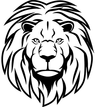 African Animal Decal 09 lion head decal