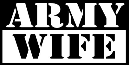 Army Wife B&W Sticker