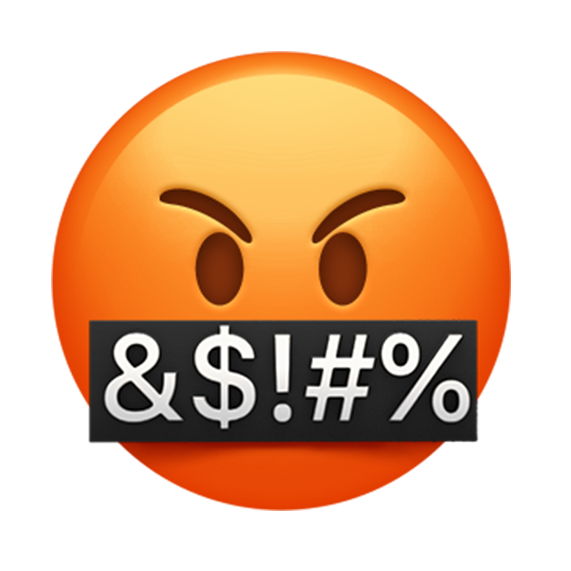bad-mouth emoji