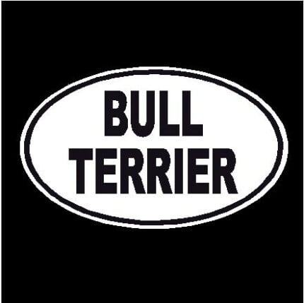 Bull Terrier Oval Decal