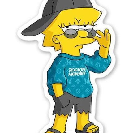 Cool-Lisa-Simpson-Hipster-Shirt-Sticker