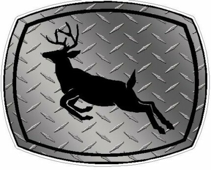 Deer Logo - SILVER Diamondplate