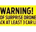 drone strike warning bumper bumper sticker