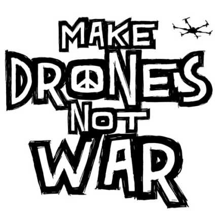 drones not war  square sticker