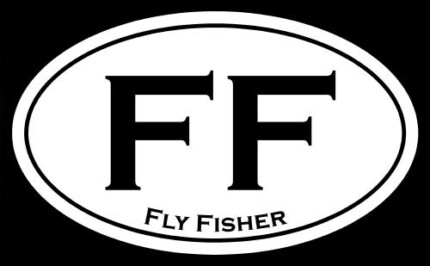 fly fisher oval decal
