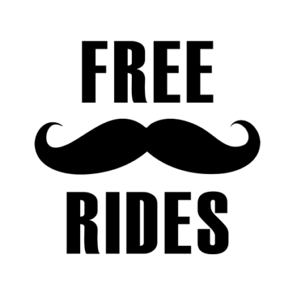 Free Mustache Rides Decal