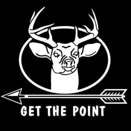 Get the point Bow Hunting Window Decal Sticker