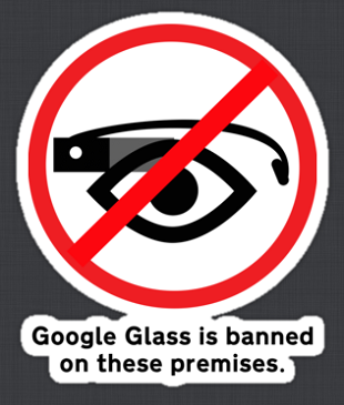 Google Glass Banned on Premises sticker