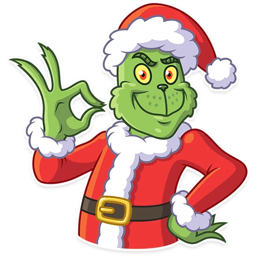 grinch stole christmas_cartoon sticker 10