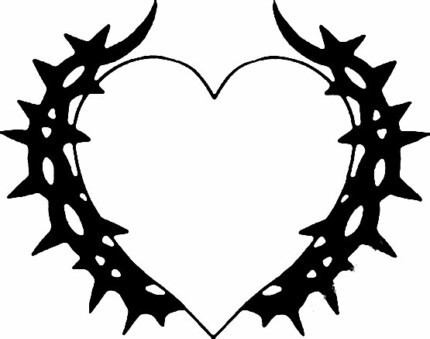 Heart with Thorns Diecut Decal