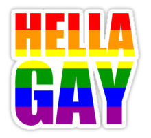 HELLA GAY LGBT STICKER