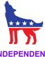 INDEPENDENT WOLF RWB POLITICAL STICKER