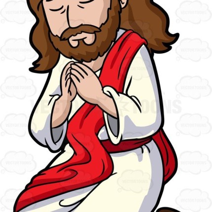 jesus praying color religious sticker