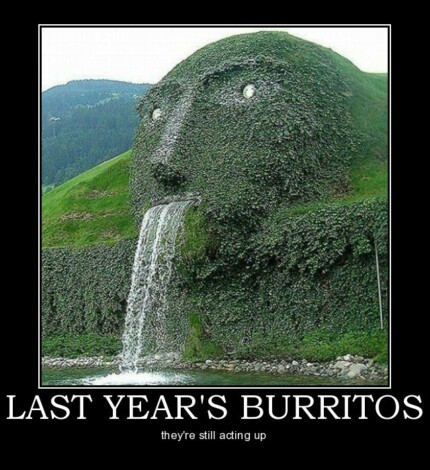 last years burritos neat sculpture