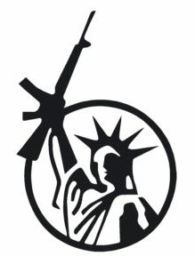 LIBERTY WITH GUN DIE CUT DECAL