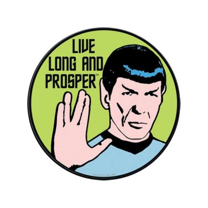 Live Long Spock Color Star Trek Round Sticker