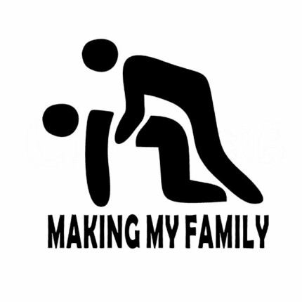 Making My Family Stick Figure Vinyl Decal
