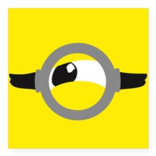minion eye square sticker