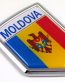 Moldova 3D Adhesive Flag Crest Chrome Car Emblem