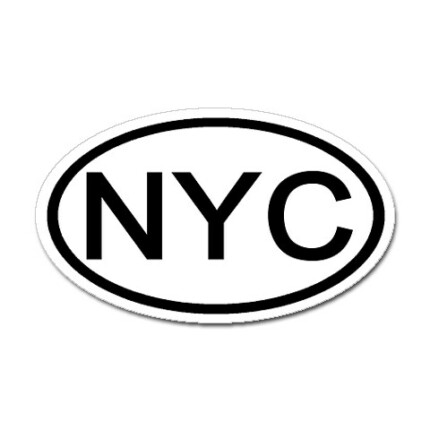 New York City Oval Sticker