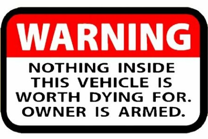 Nothing inside this Vehicle Warning Label Decal Set