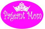 Pageant Pink and White Oval Sticker