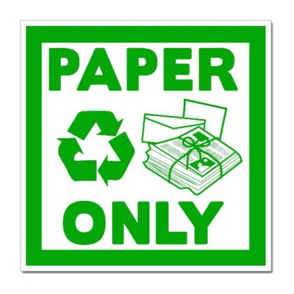 paper only recycle-decal sticker