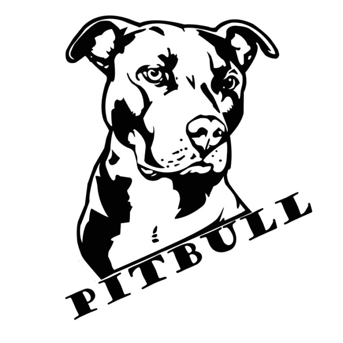 Pitbull Vinyl Car Decal 10