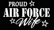 PROUD Military Stickers AIR FORCE WIFE