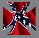 rebel iron cross shaped sticker