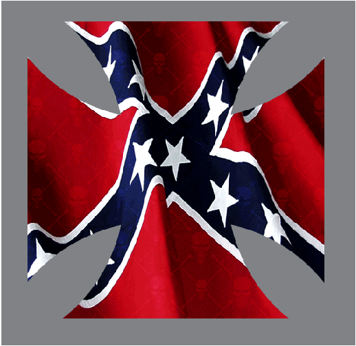 rebel iron cross shaped sticker