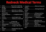 Redneck Medical Terms Sticker