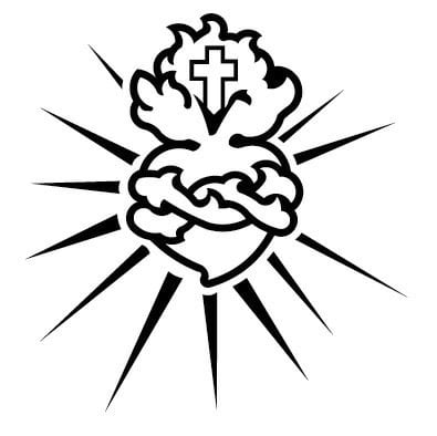 Sacred Heart Vinyl Religious Decal