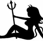 Sexy Lady Devil Die Cut Vinyl Decal Sticker