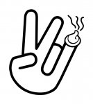 shocker stink finger die cut decal