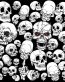 skulls skulls skulls square sticker
