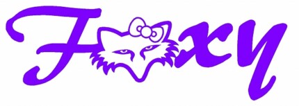 Sly Fox Logo with Bow Diecut Decal FOXY 2