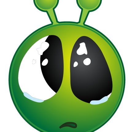 smile alien-head cartoon sticker 04