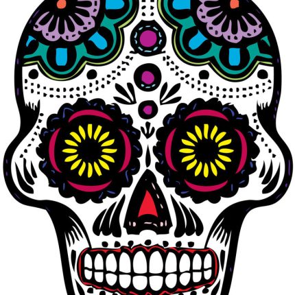 sugar_skull_color sticker 100