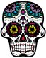 sugar_skull_color sticker 100