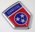 Tennessee US state flag domed chrome emblem car badge decal