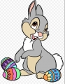 THUMPER easter bunny with eggs cartoon BAMBI sticker