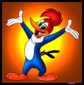 Woody Woodpecker Color Rectangle Adhesive Vinyl Decal Sticker