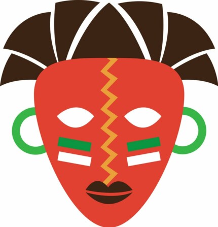 0 African Color Mask Sticker Africa Decal 7