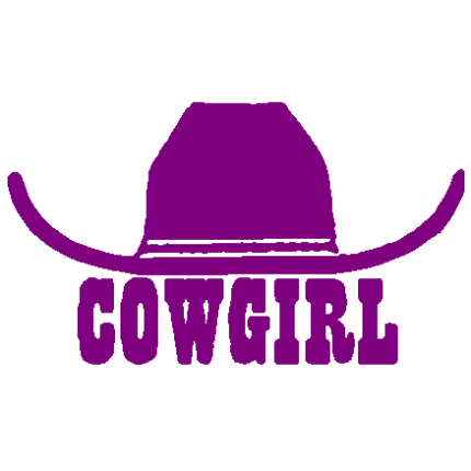 Cowgirl vinyl sticker