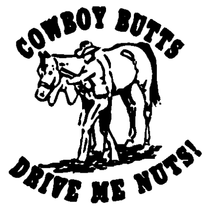 Cowboy Butts Vinyl Car Decal